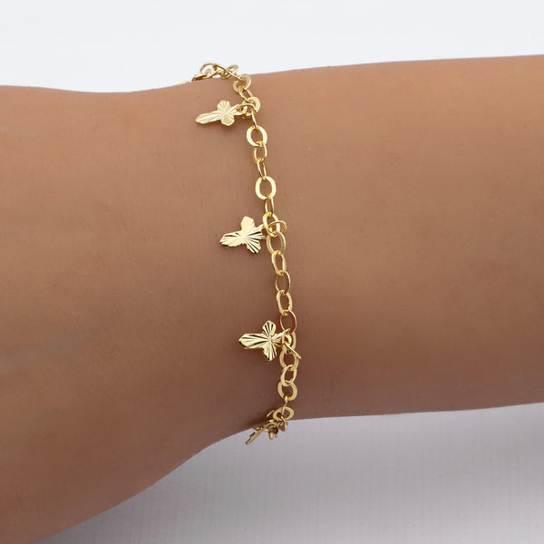 Pulsera acero dorado premium