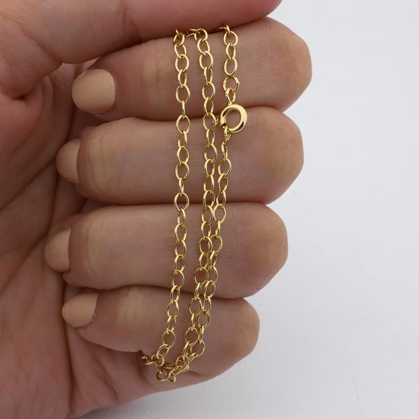 Cadena acero dorado premium