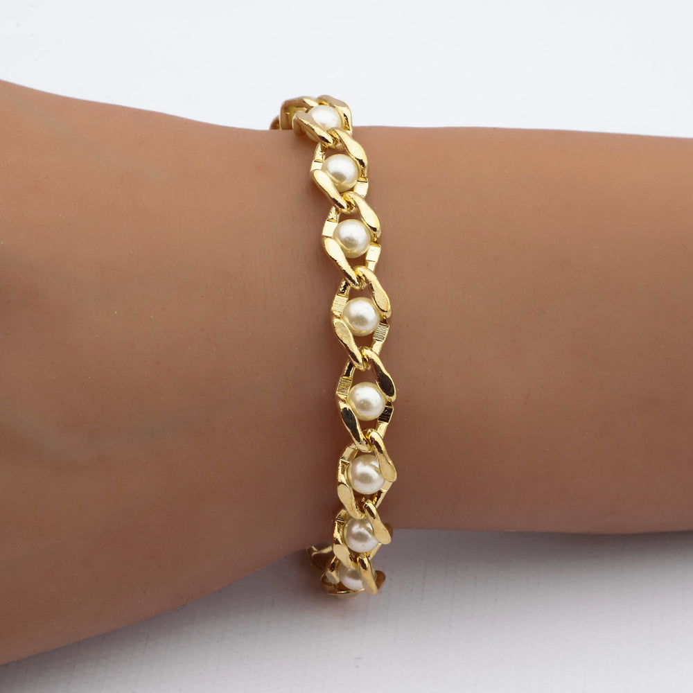 Pulsera acero dorado premium