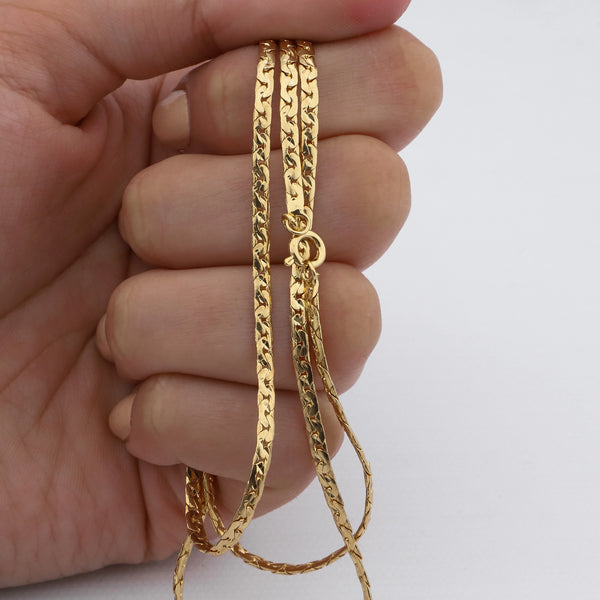 Cadena acero dorado premium