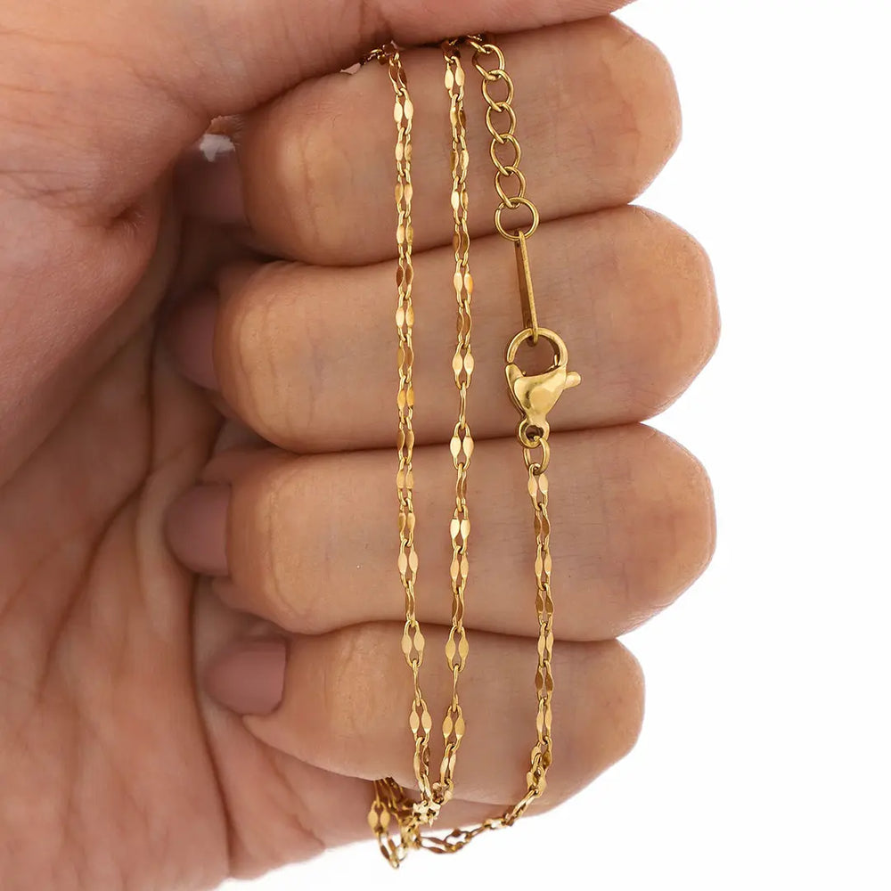Cadena acero dorado