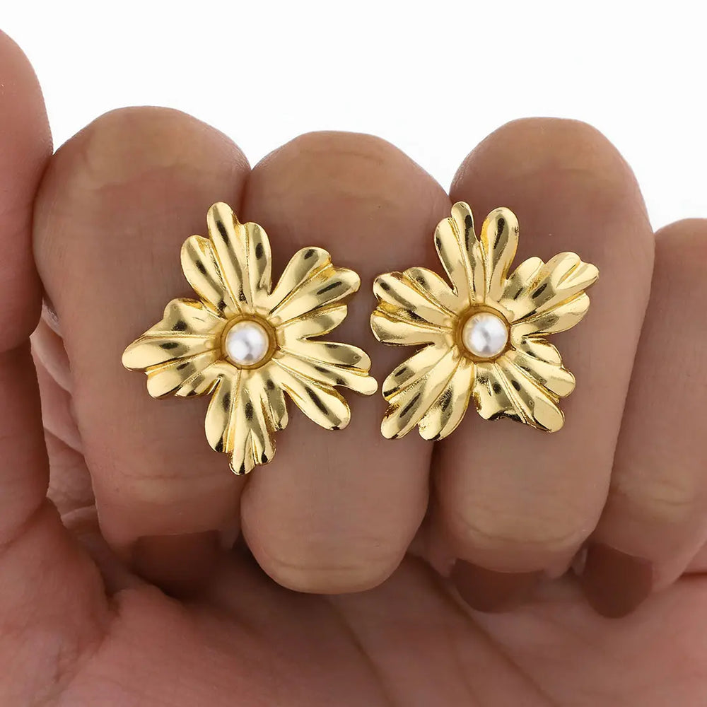 Aros acero dorado