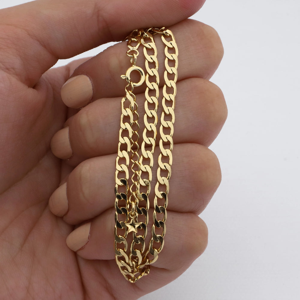 Cadena acero dorado premium