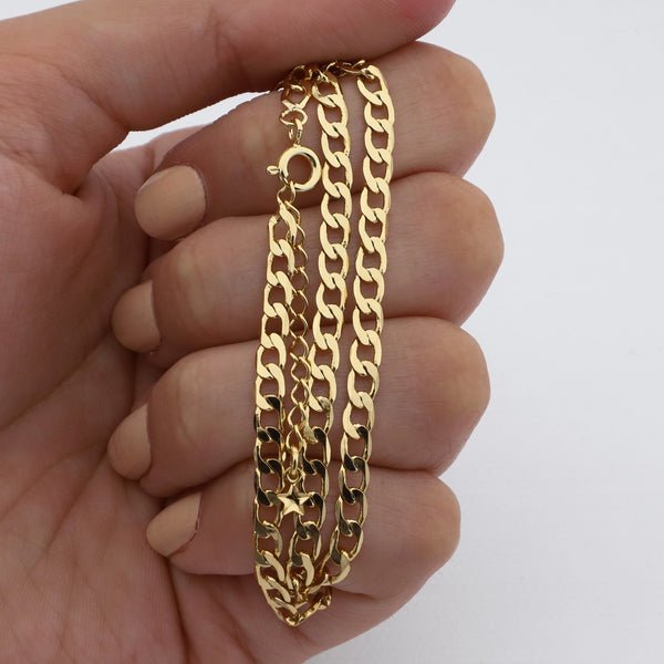 Cadena acero dorado premium