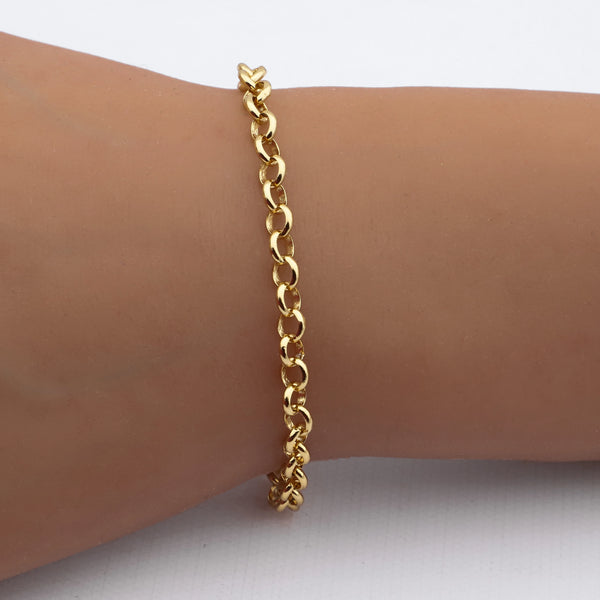 Pulsera acero dorado premium