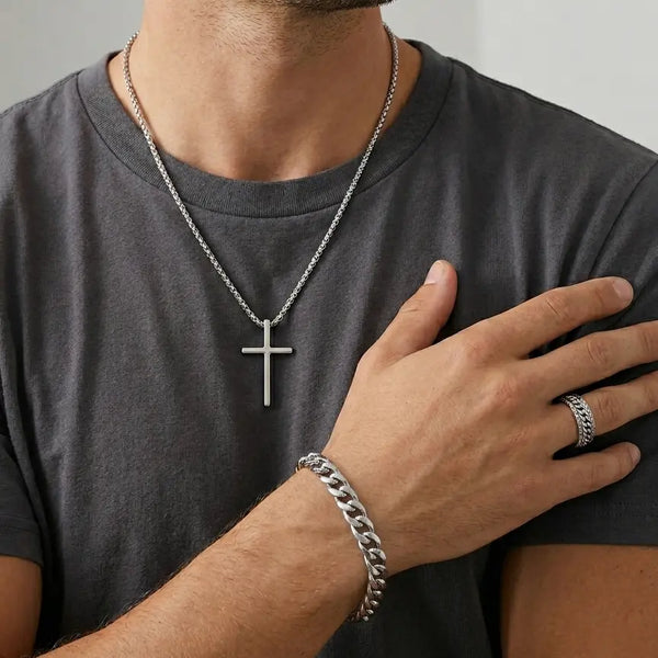 Set plateado bijou colgante + pulsera + anillo