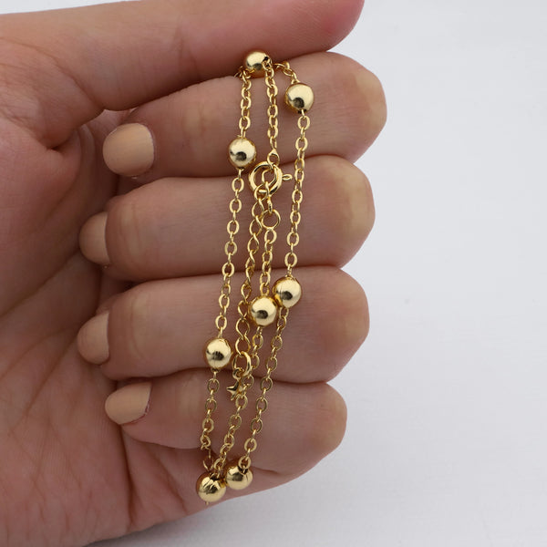 Cadena acero dorado premium