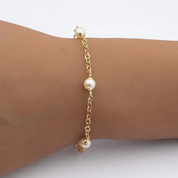Pulsera acero dorado premium