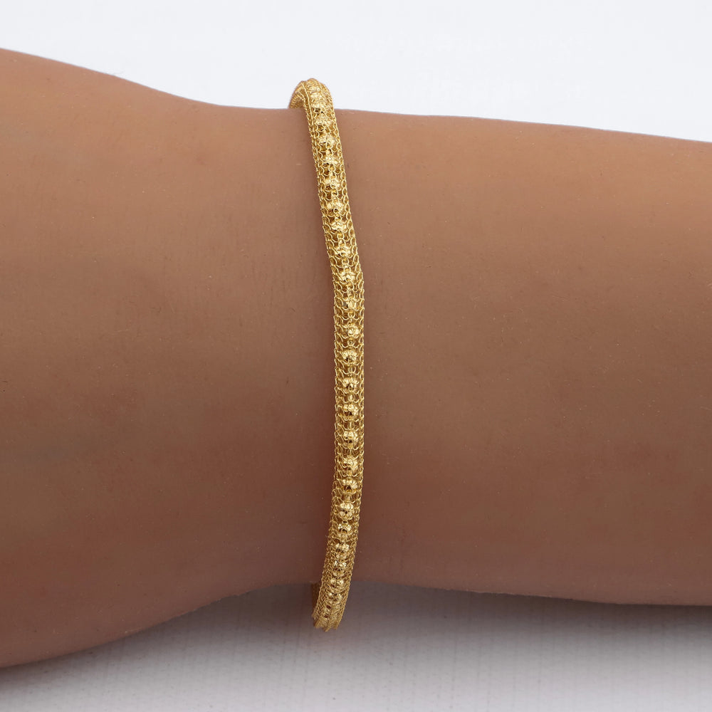 Pulsera acero dorado premium