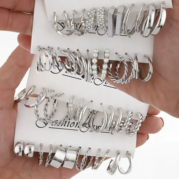 Set plateado bijou 24 aros
