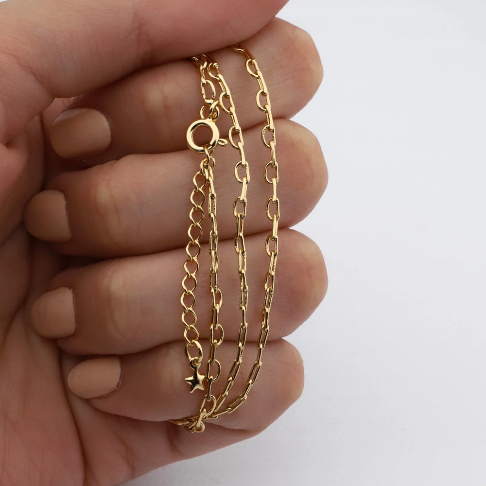 Cadena acero dorado premium