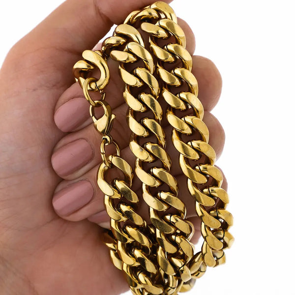 Cadena acero dorado