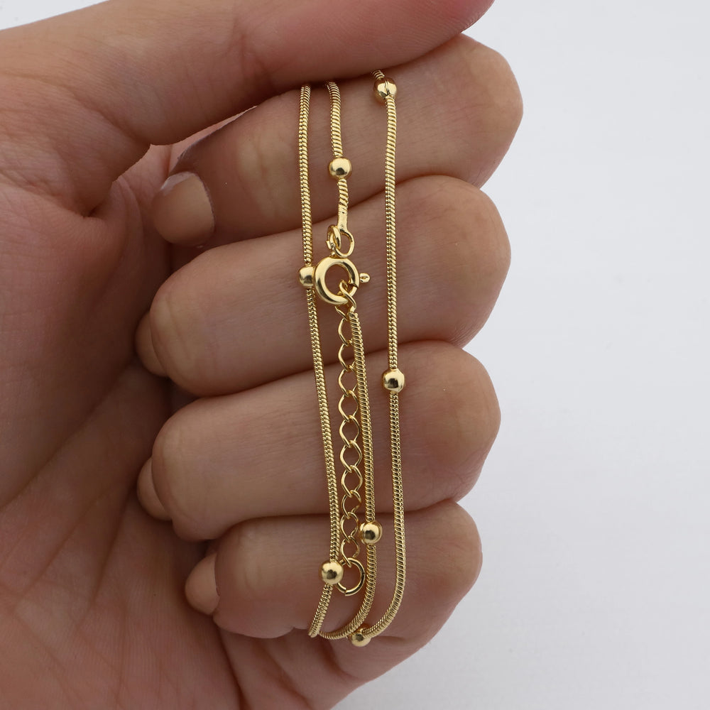 Cadena acero dorado premium