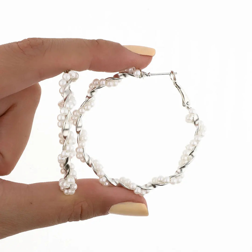 Aros plateados bijou
