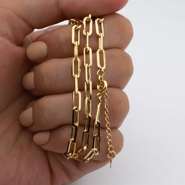 Cadena acero dorado premium