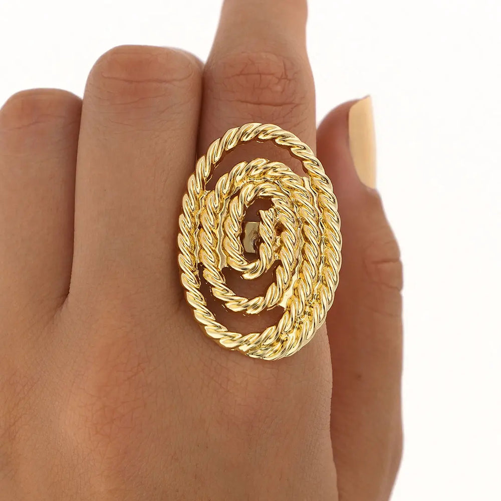 Anillo dorado bijou