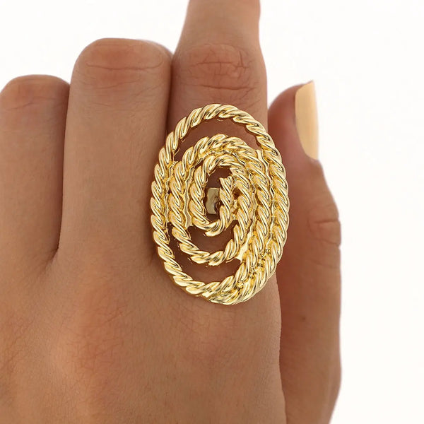 Anillo dorado bijou