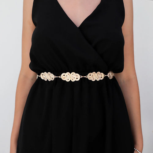 Accesorio cinto nudo dorado