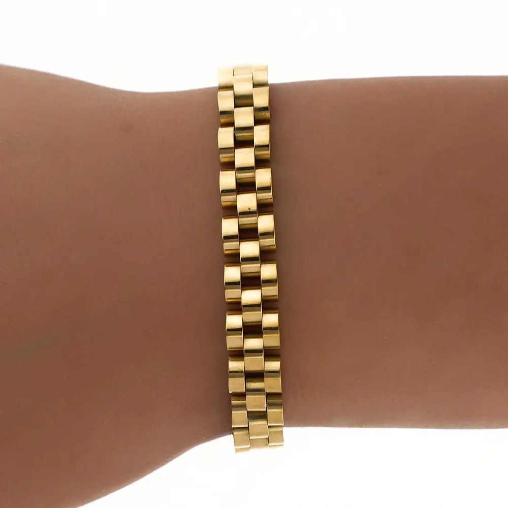 Pulsera acero dorado