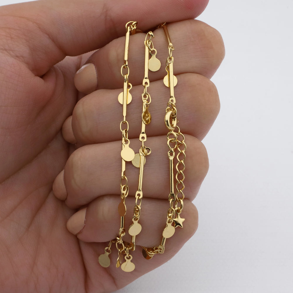 Cadena acero dorado premium