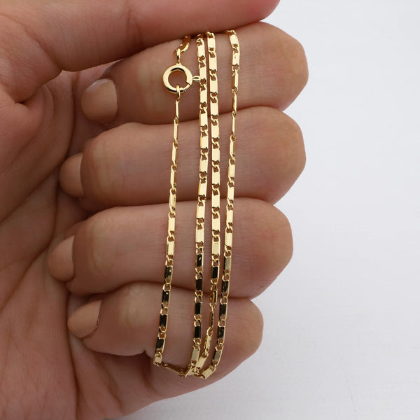 Cadena acero dorado premium