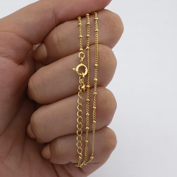 Cadena acero dorado premium