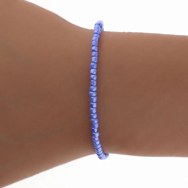 Pulsera cristal acero blanco