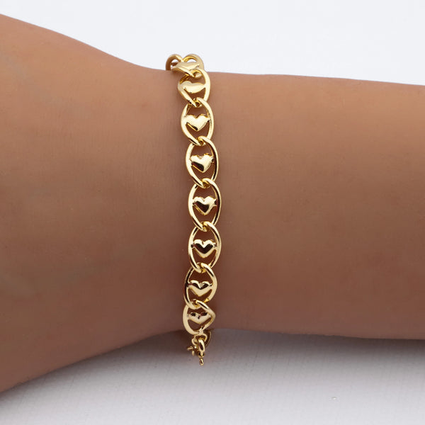 Pulsera acero dorado premium