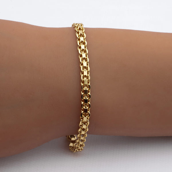 Pulsera acero dorado premium