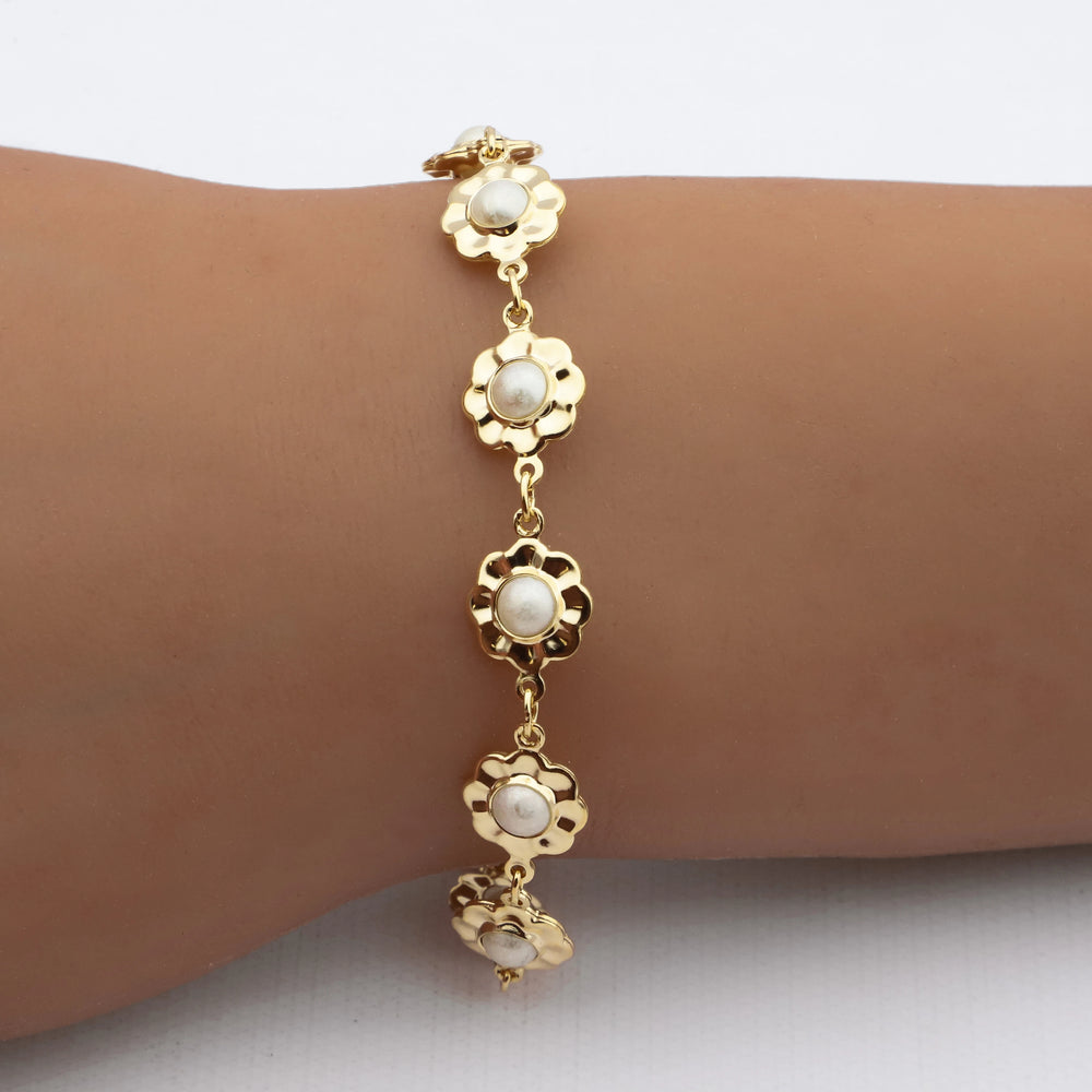 Pulsera acero dorado premium