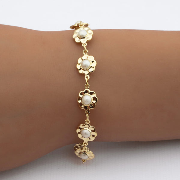 Pulsera acero dorado premium