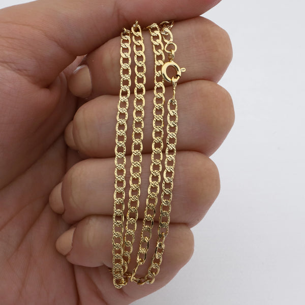 Cadena acero dorado premium