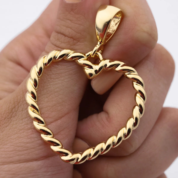 Dije acero dorado premium