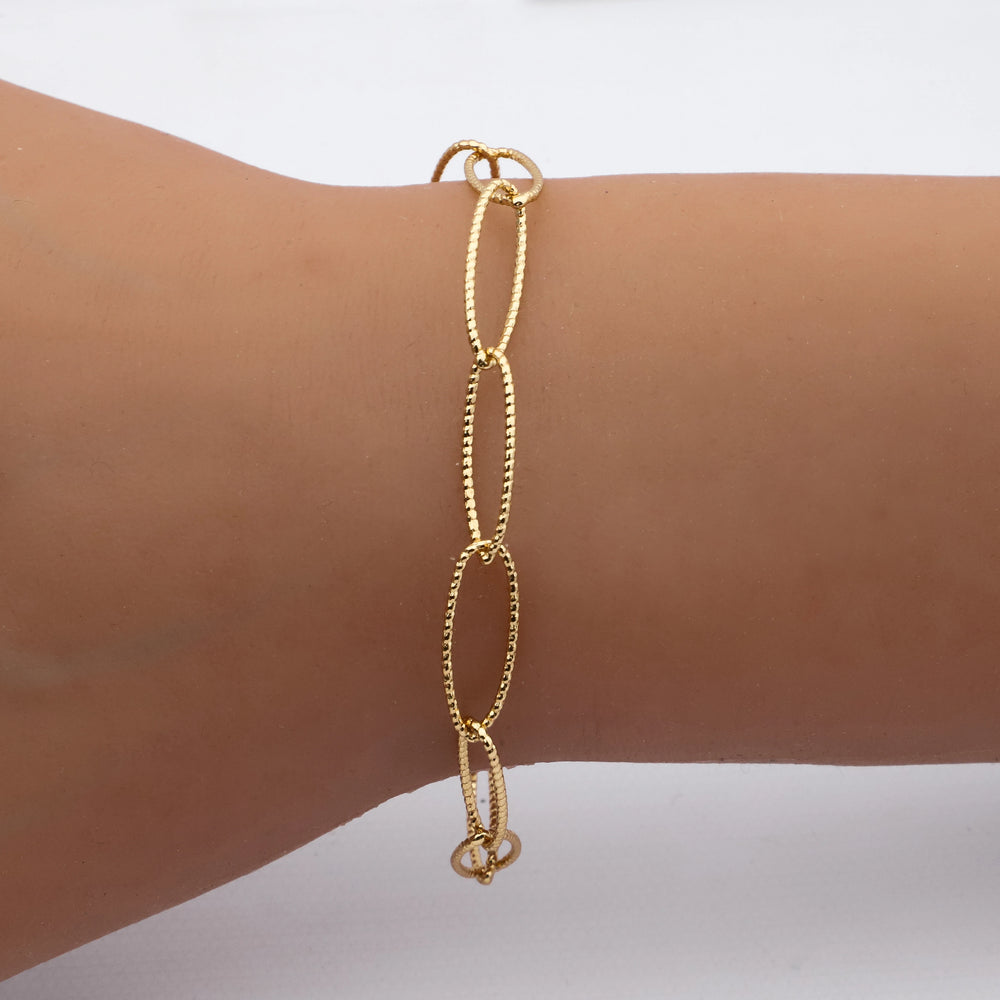 Pulsera acero dorado premium