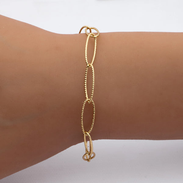 Pulsera acero dorado premium