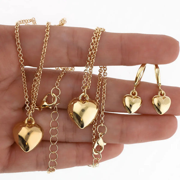 Set dorado bijou colgante + pulsera + aros