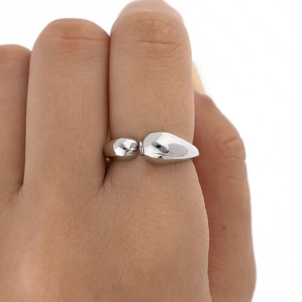 Anillo plateado bijou