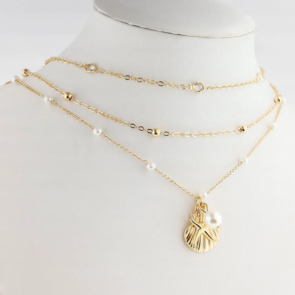 Set dorado bijou 3 colgantes