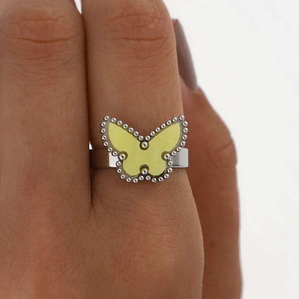 Anillo mariposa acero quirurgico