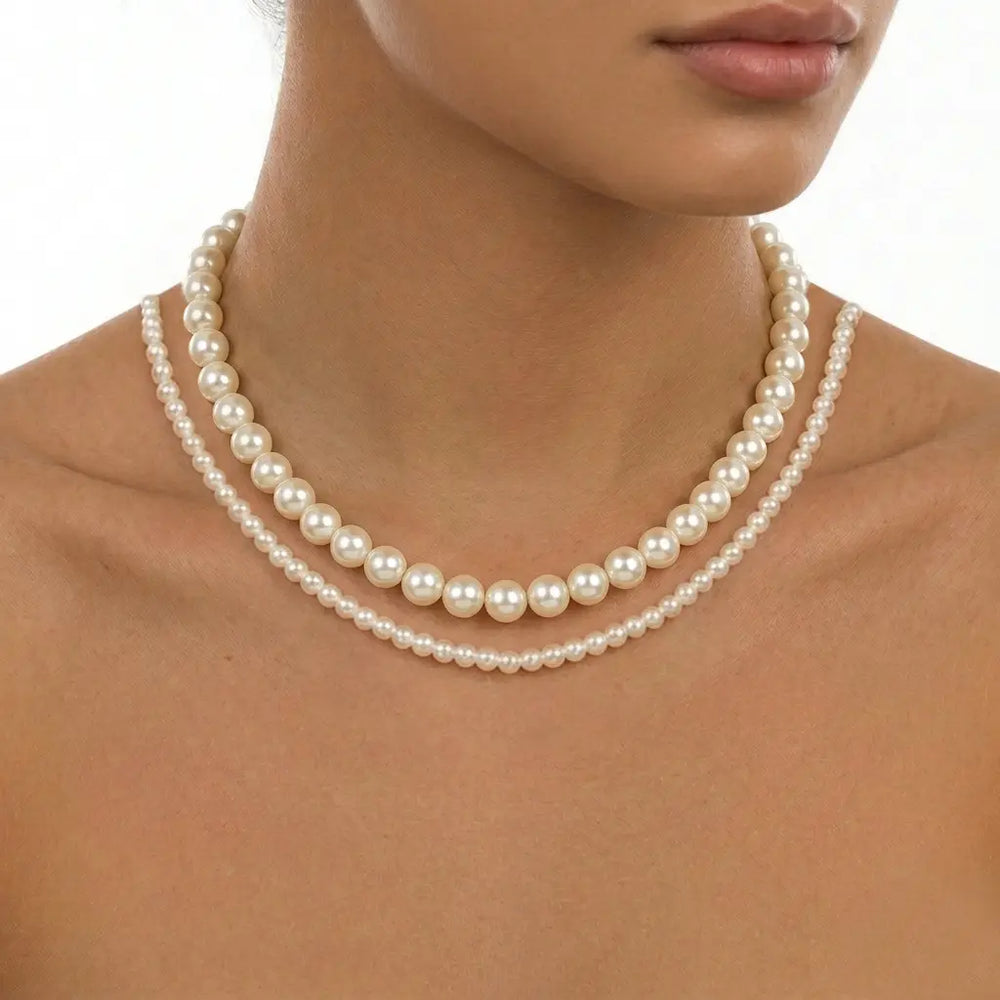 Set perla bijou 2 en 1 colgante