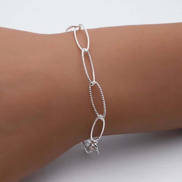 Pulsera acero blanco premium