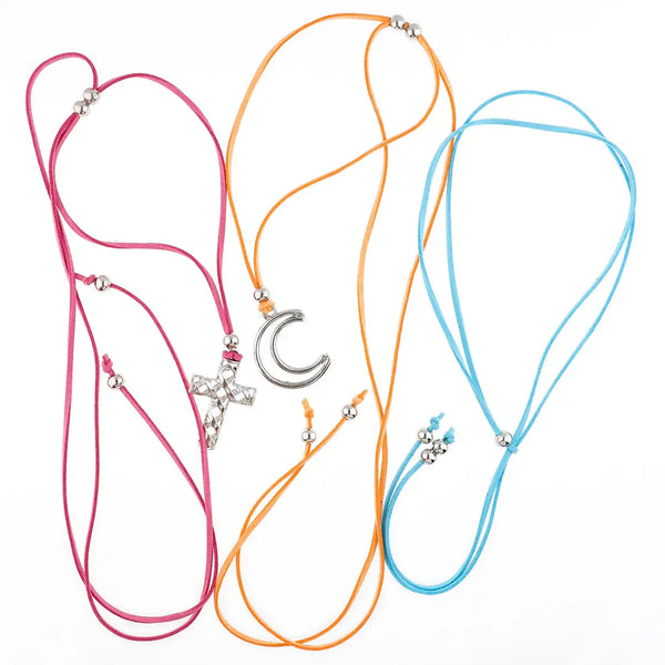 Set de collar de gamuza regulable x 3