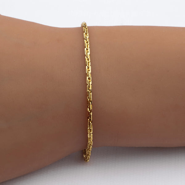 Pulsera acero dorado premium
