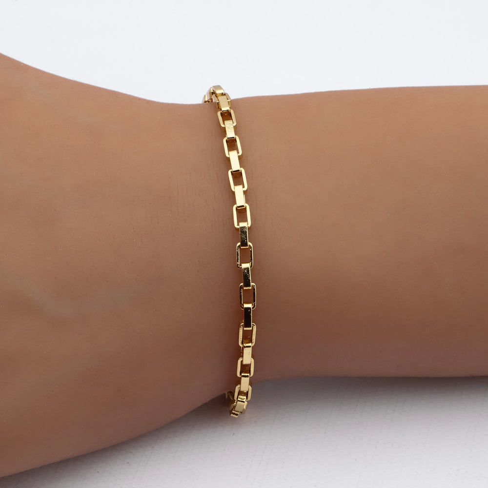 Pulsera acero dorado premium