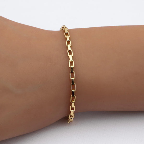 Pulsera acero dorado premium