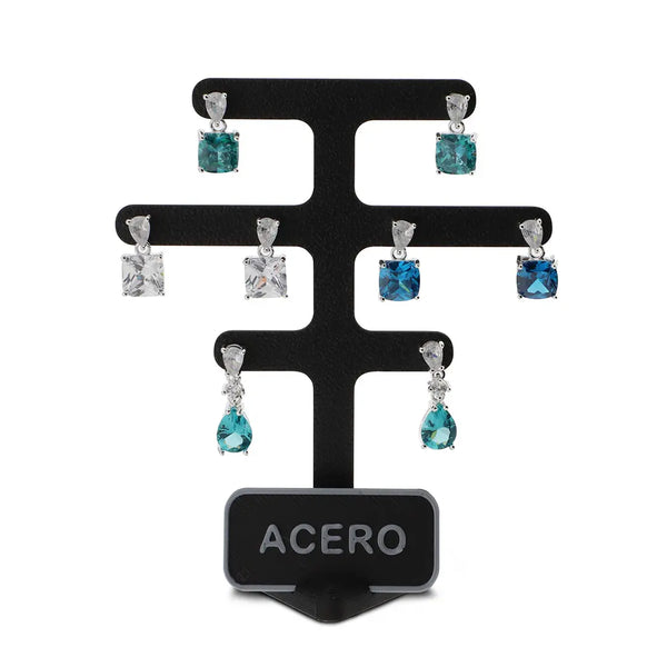 Exhibidor aros x 3 con placa "acero"