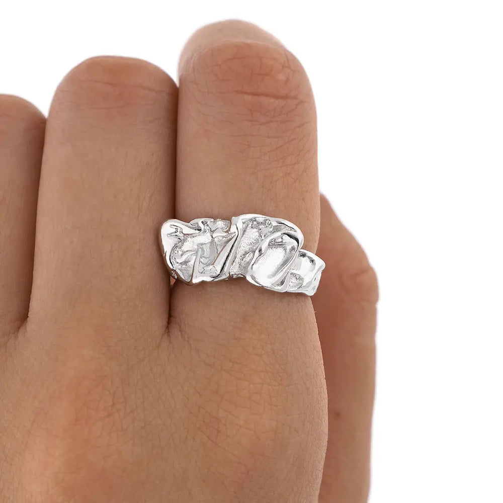 Anillo plateado bijou