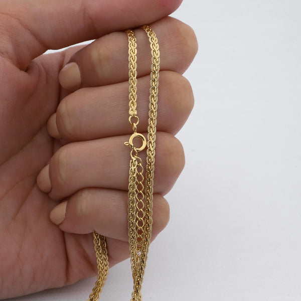 Cadena acero dorado premium