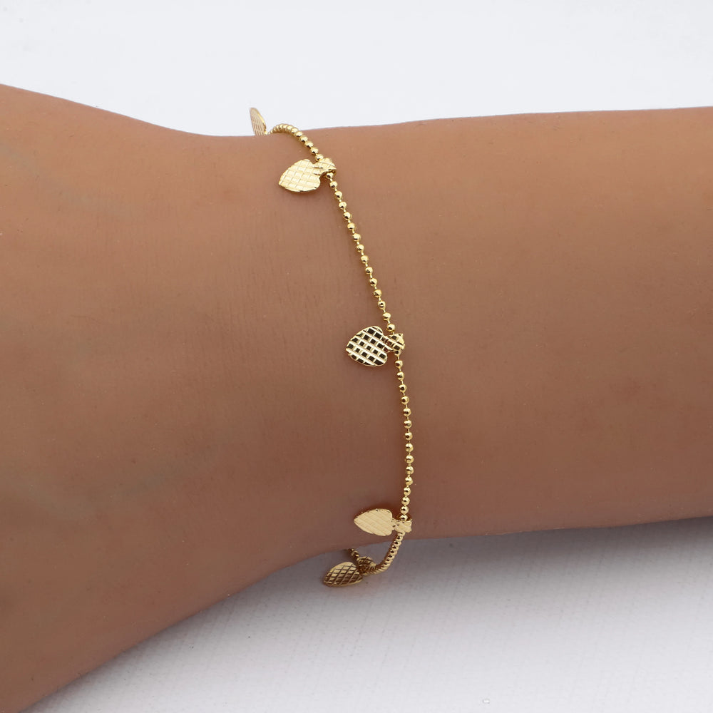 Pulsera acero dorado premium