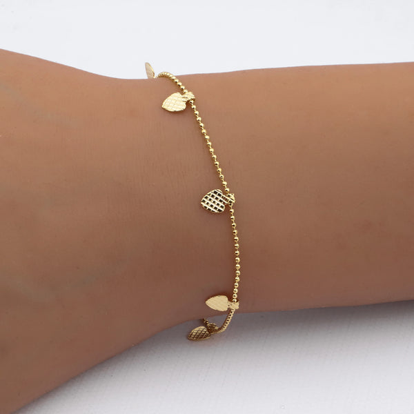 Pulsera acero dorado premium